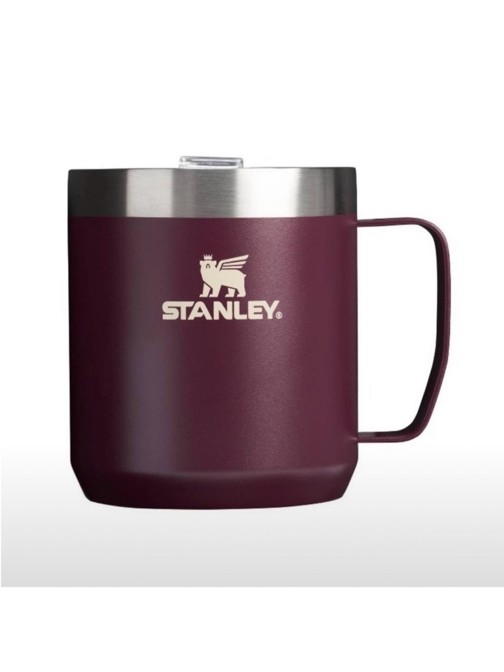 Hearth & Hand Stanley 12 oz Stainless Steel Camp Mug Cabernet Red Holiday NEW